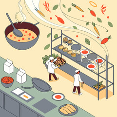 vector illustration of a restaurant menu