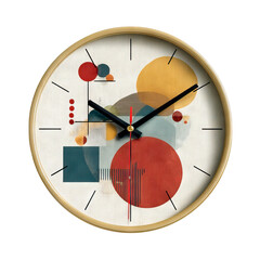 Geometric Abstract Wall Clock: Modern Home Decor, Mid-Century Design