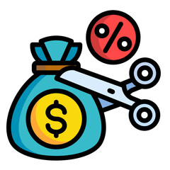 Tax Deduction  Icon Element For Design