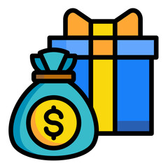 Bonus Pay  Icon Element For Design