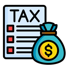 Income Tax  Icon Element For Design