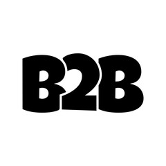 B2B business to business simple symbol design illustration