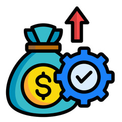 Gross Net  Icon Element For Design