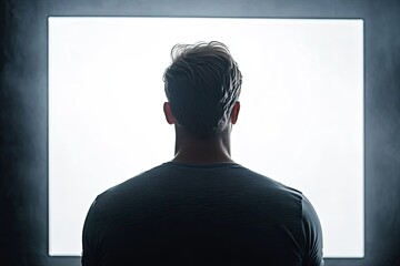 Ultra Quality Image of Man Looking Away High Angle Shot