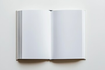 Detailed Image of Blank White Book Template on White Background