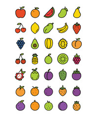 Fruitful Array: A vibrant collection of various delicious fruits, arranged in a symmetrical and appetizing manner, each item a visual delight for health enthusiasts and culinary explorers.