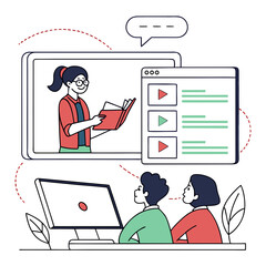 Online learning with teacher and students education