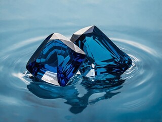 View of Sapphire Stones in blue water