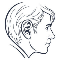 Profile of a person's head face human