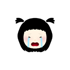 girl cartoon face, vector girl face, cute girl vector, emotional cartoon face, kid girl expression, child face vector, cartoon girl emotions,