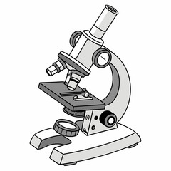 Scientific Microscope Illustration science laboratory