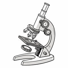 Scientific Microscope Illustration science laboratory