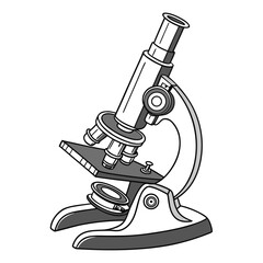 Scientific microscope illustration science laboratory
