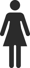 women ladies toilet washroom icon in dark grey and clear background vector illustration