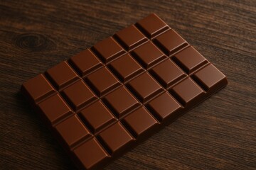 Sweet cocoa treat displayed on rustic wood surface