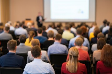 Fototapeta premium Conference with a blurred background