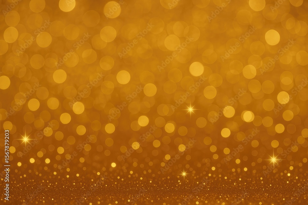 Poster festive illumination setting with shimmering lights and blurred starry backdrop