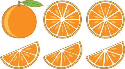 Vibrant Orange Fruit Collection Featuring Whole, Sliced, and Segmented Citrus Delights for Healthy Eating and Refreshment