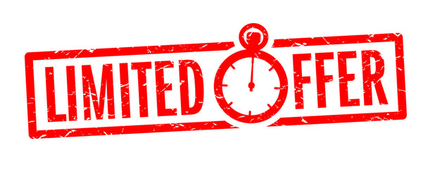 Limited offer on red stamp