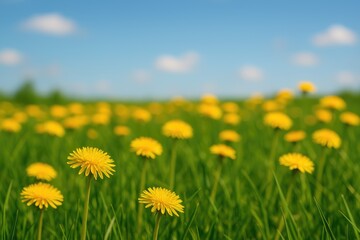 Obraz premium The Beauty of Fluffy Dandelions