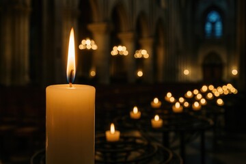 Religious sanctuary illumination with a candle
