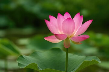 Obraz premium Detailed view of a blooming lotus flower