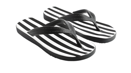 black flip flops isolated on white background