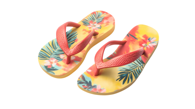 colorful flip flop isolated on white background