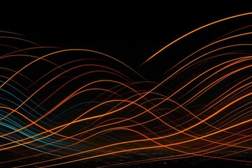 Vibrant Light Trails Against a Night Sky
