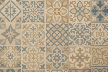 Decorative ceramic tile designs for interior spaces
