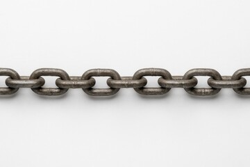 Obraz premium Detailed view of a jewelry chain against a plain white backdrop