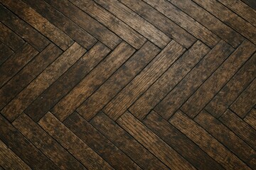 Detailed shot of weathered wooden flooring inside a structure
