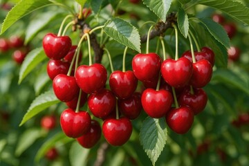 Obraz premium August Harvest of Chicken Heart Fruit in Northeast Region