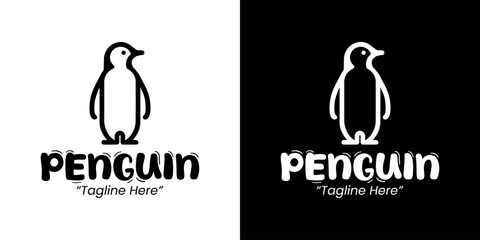 Obraz premium Sleek Penguin Logo Design for Business Identity and Corporate Branding 