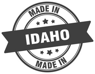 Made in Idaho round sign. Made in Idaho stamp.
