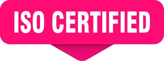 iso certified sticker. iso certified sign on transparent background