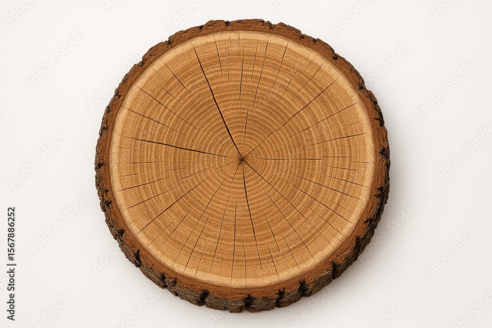 Poster cross-sectional view of a tree trunk