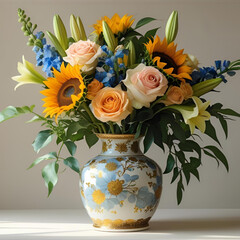 flower - a vase of beautiful flowers