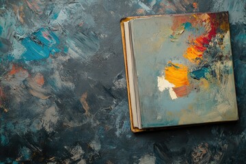 Ultra Hd Picture of Top View Folder with Painting Material
