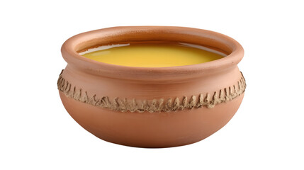 clay pot isolated on white background