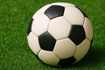 Obraz premium Detailed shot of a soccer ball