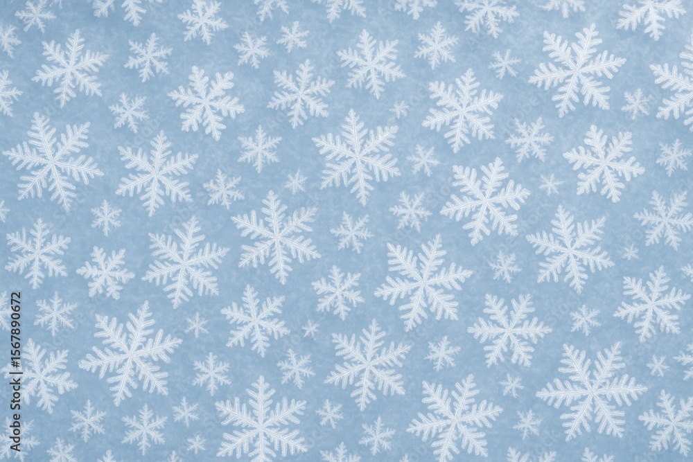 Poster intricate snowflake patterns as a backdrop