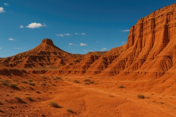 Naklejka premium Red shale desert landscape of Teruel