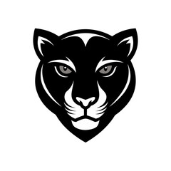 A Fierce Panther Head Mascot Logo in Monochrome for a Professional Esports Team