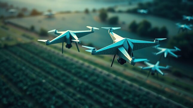 Drones Farming Aerial Survey.