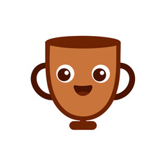 A Cheerful Smiling Coffee Cup Mascot Logo for a Modern Cafe and Coffee Branding