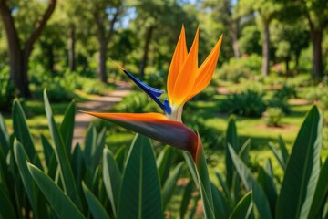 Obraz premium Delicate Crane Flower Illustration