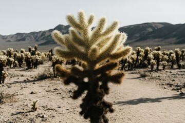 Desert Blooming Area with Cacti