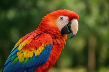 Vibrant Plumage of a Colorful Parrot