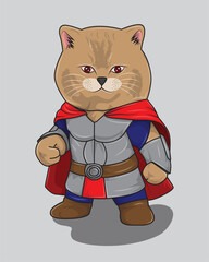 Vector drawing of a cute cat illustration